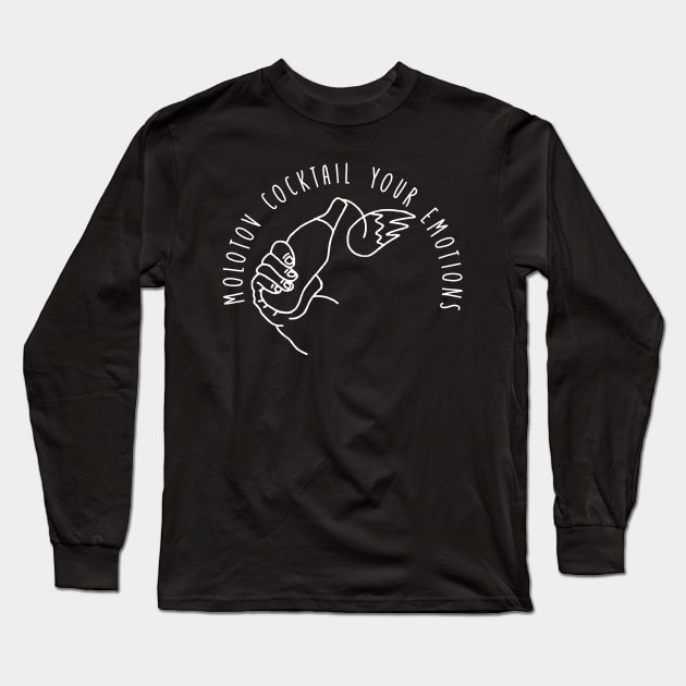 molotov cocktail your emotions Long Sleeve T-Shirt by remerasnerds